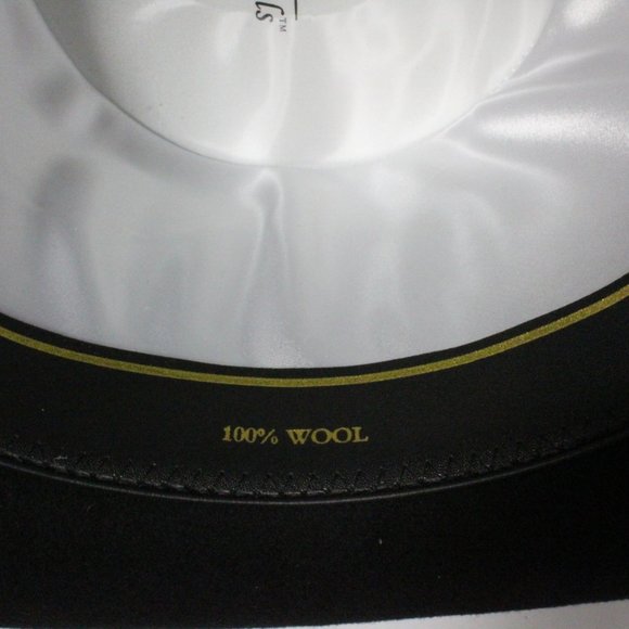 100% Wool Authentic Tuxedo Top Hat Men's , Black, Victorian Halloween Hat - Picture 5 of 7